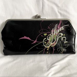 Pretty leather-look clutch